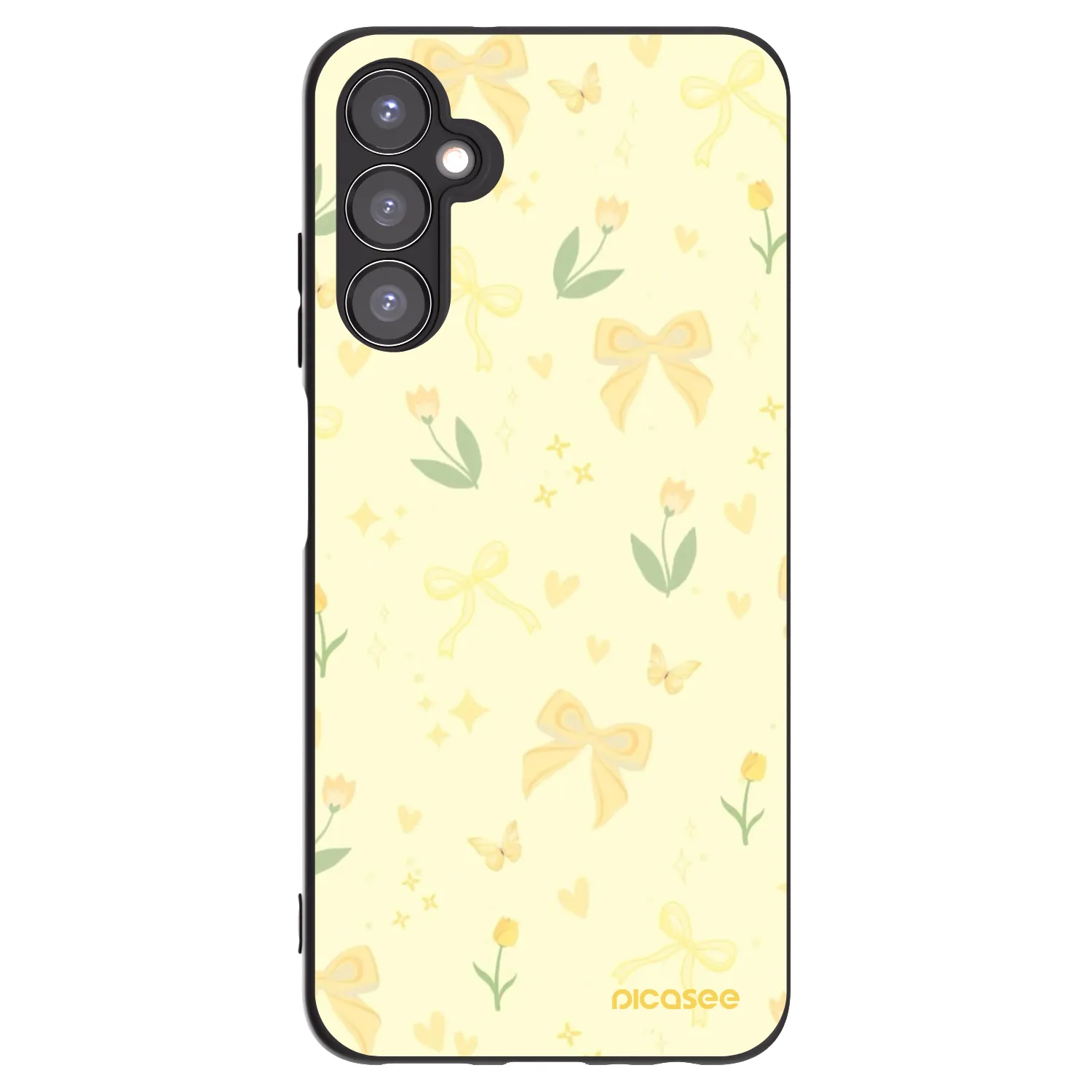 Picasee Μαύρη θήκη σιλικόνης για Samsung Galaxy A05s A057G - Honey Blossom