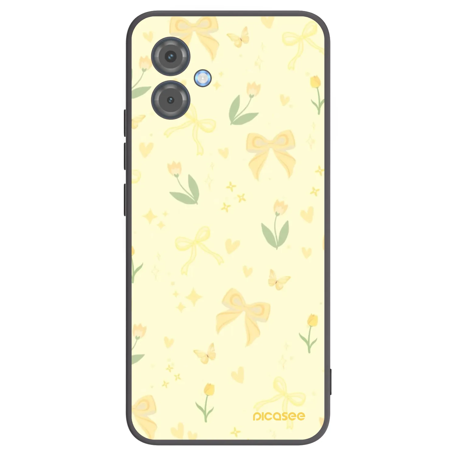 Picasee Μαύρη θήκη σιλικόνης για Motorola Moto G14 - Honey Blossom