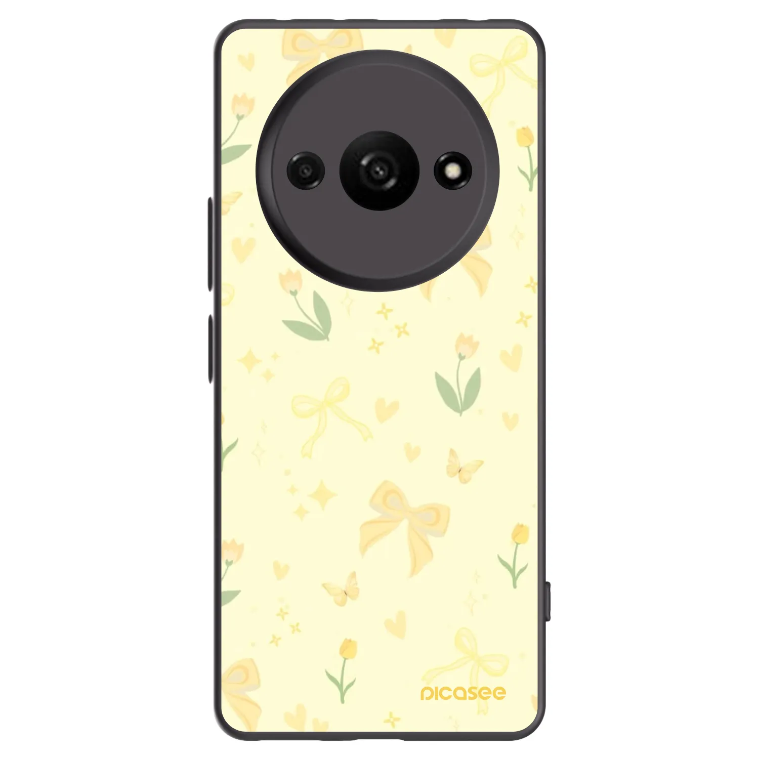 Picasee Μαύρη θήκη σιλικόνης για Xiaomi Redmi A3 - Honey Blossom