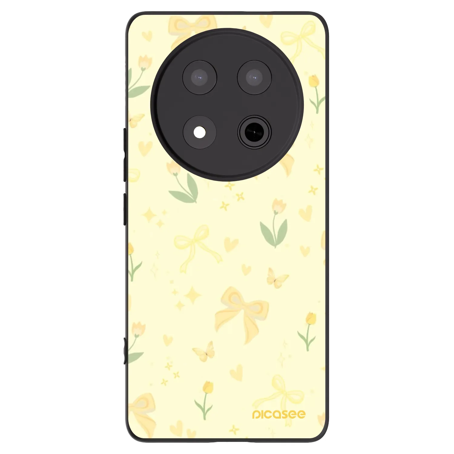 Picasee Μαύρη θήκη σιλικόνης για Honor Magic7 Lite 5G - Honey Blossom