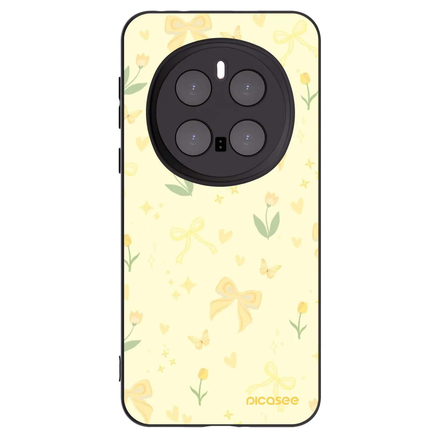 Picasee Μαύρη θήκη σιλικόνης για Honor Magic7 Pro 5G - Honey Blossom