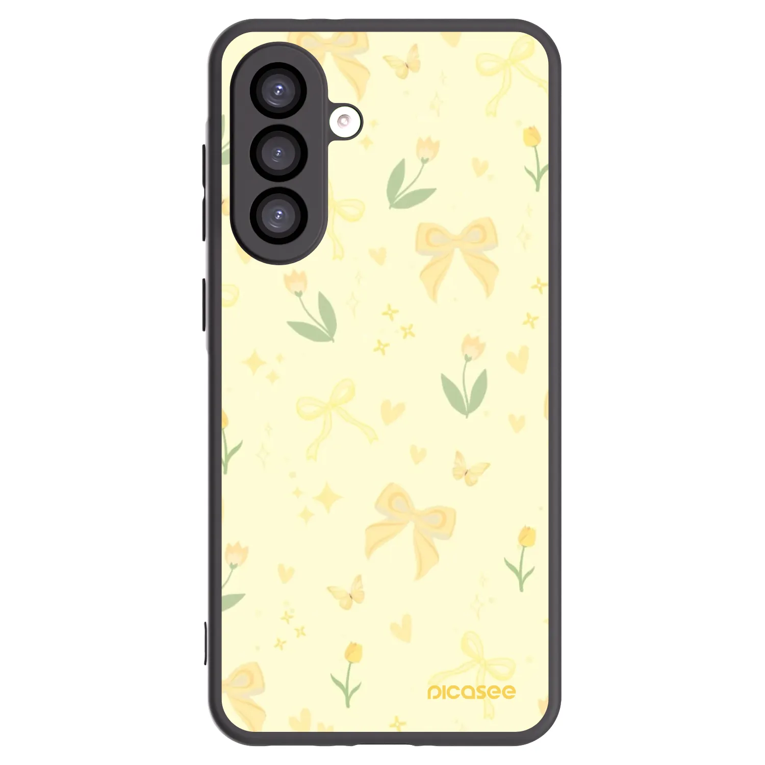 Picasee Μαύρη θήκη σιλικόνης για Samsung Galaxy A26 5G A266B - Honey Blossom