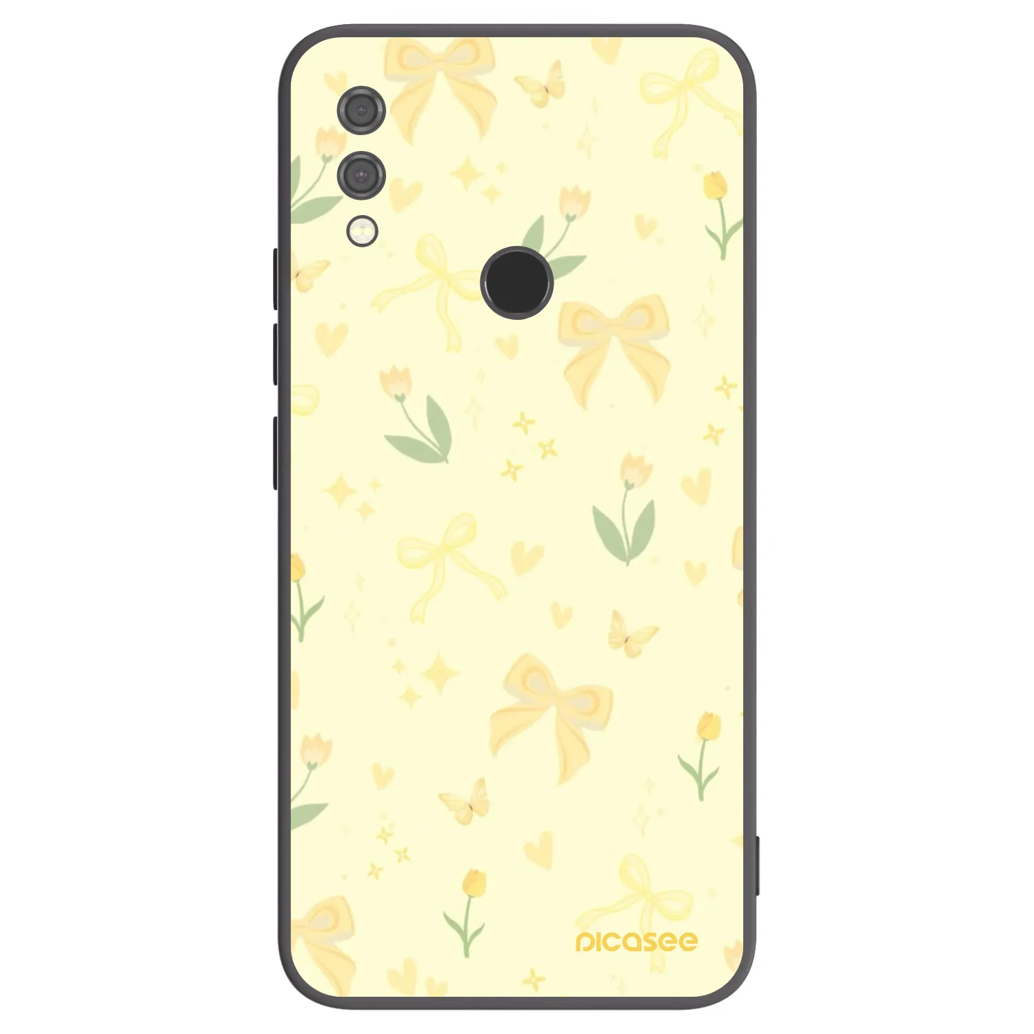 Picasee Μαύρη θήκη σιλικόνης για Xiaomi Redmi Note 7 - Honey Blossom
