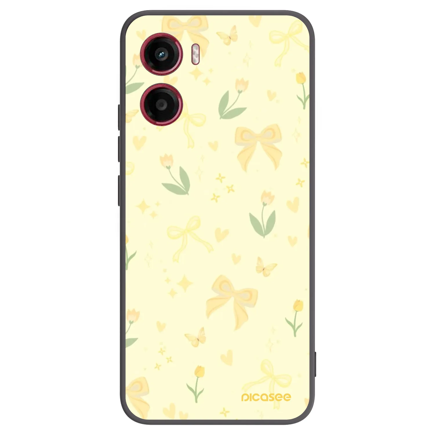 Picasee Μαύρη θήκη σιλικόνης για Motorola Moto G05 - Honey Blossom