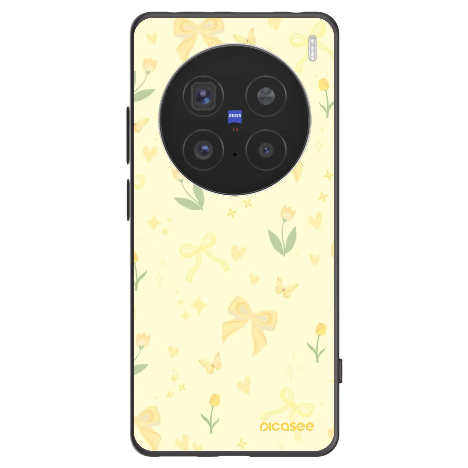 Picasee Μαύρη θήκη σιλικόνης για Vivo X200 Pro - Honey Blossom