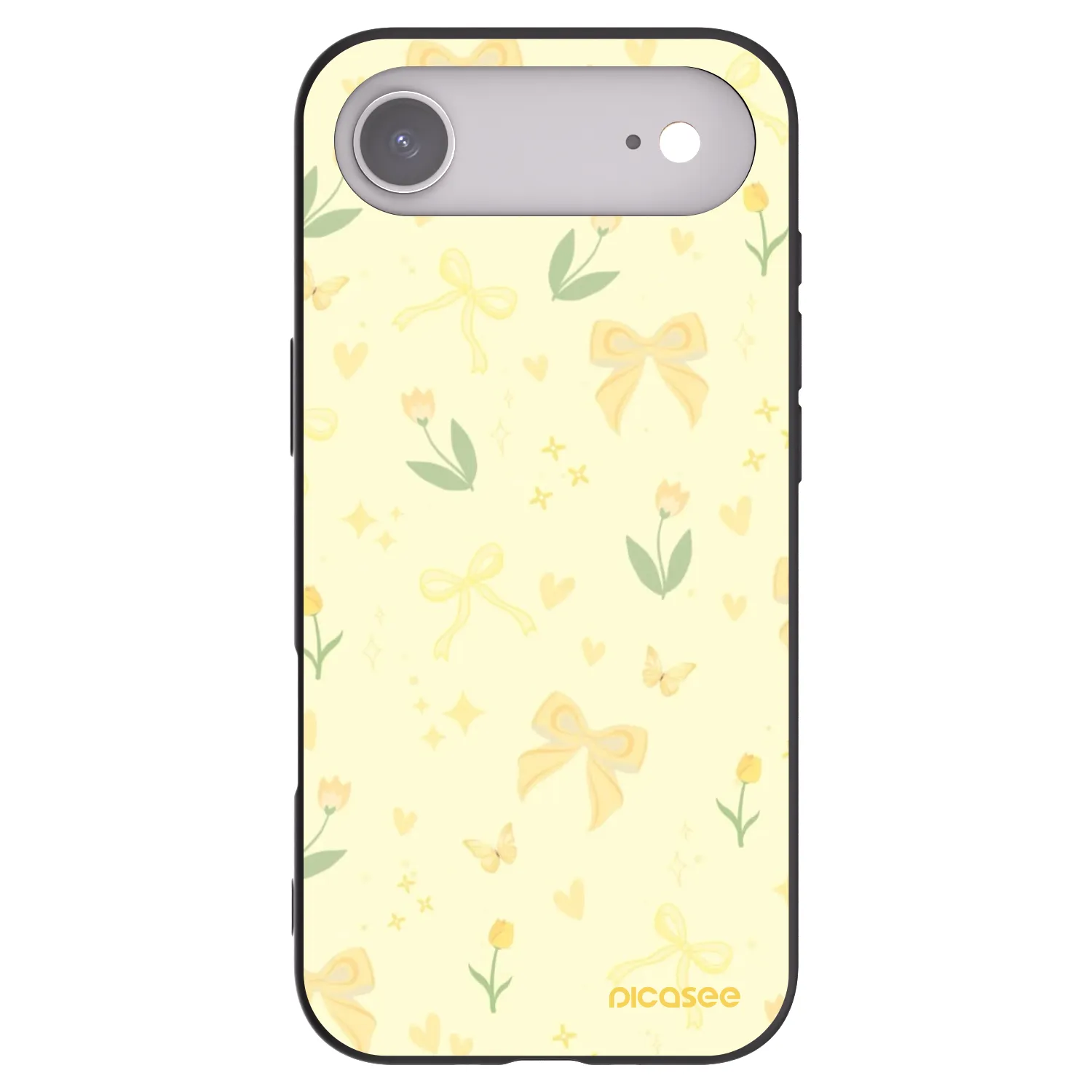 Picasee Μαύρη θήκη σιλικόνης για Apple iPhone Air - Honey Blossom
