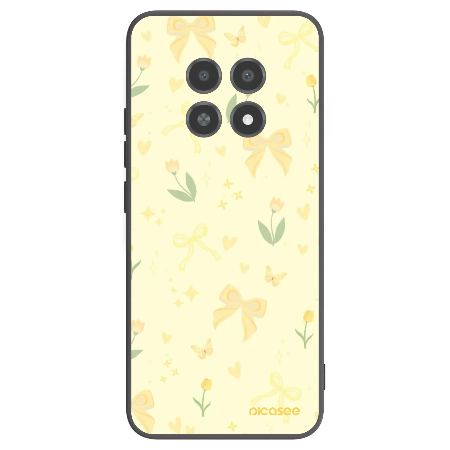 Picasee Μαύρη θήκη σιλικόνης για Realme 12X - Honey Blossom