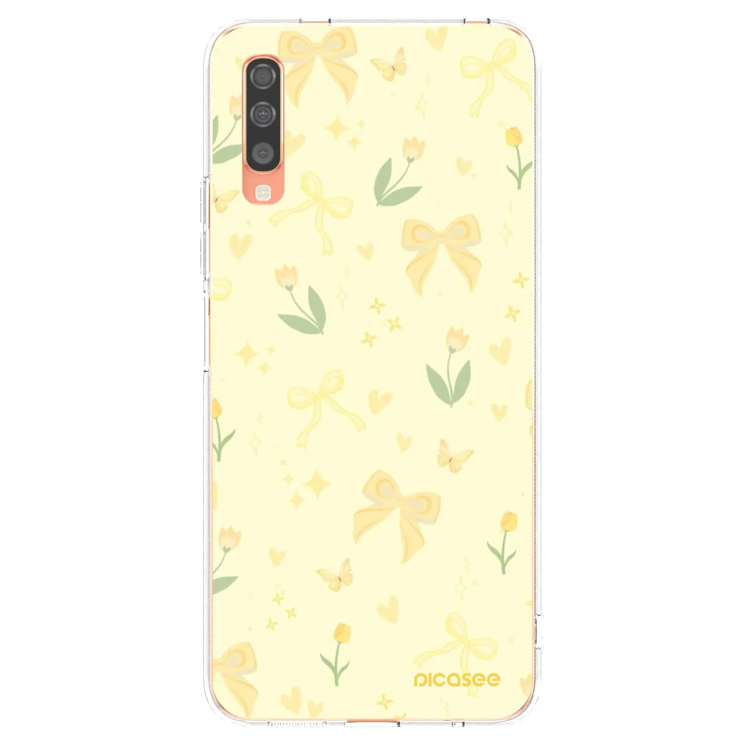 Picasee διαφανής θήκη σιλικόνης Samsung Galaxy A70 A705F - Honey Blossom