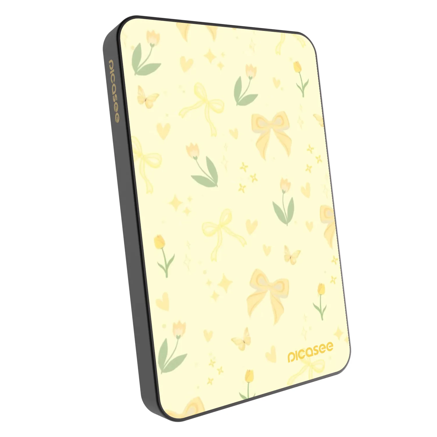 Picasee Powerbank με MagSafe 5 000 mAh Γκρί - Honey Blossom