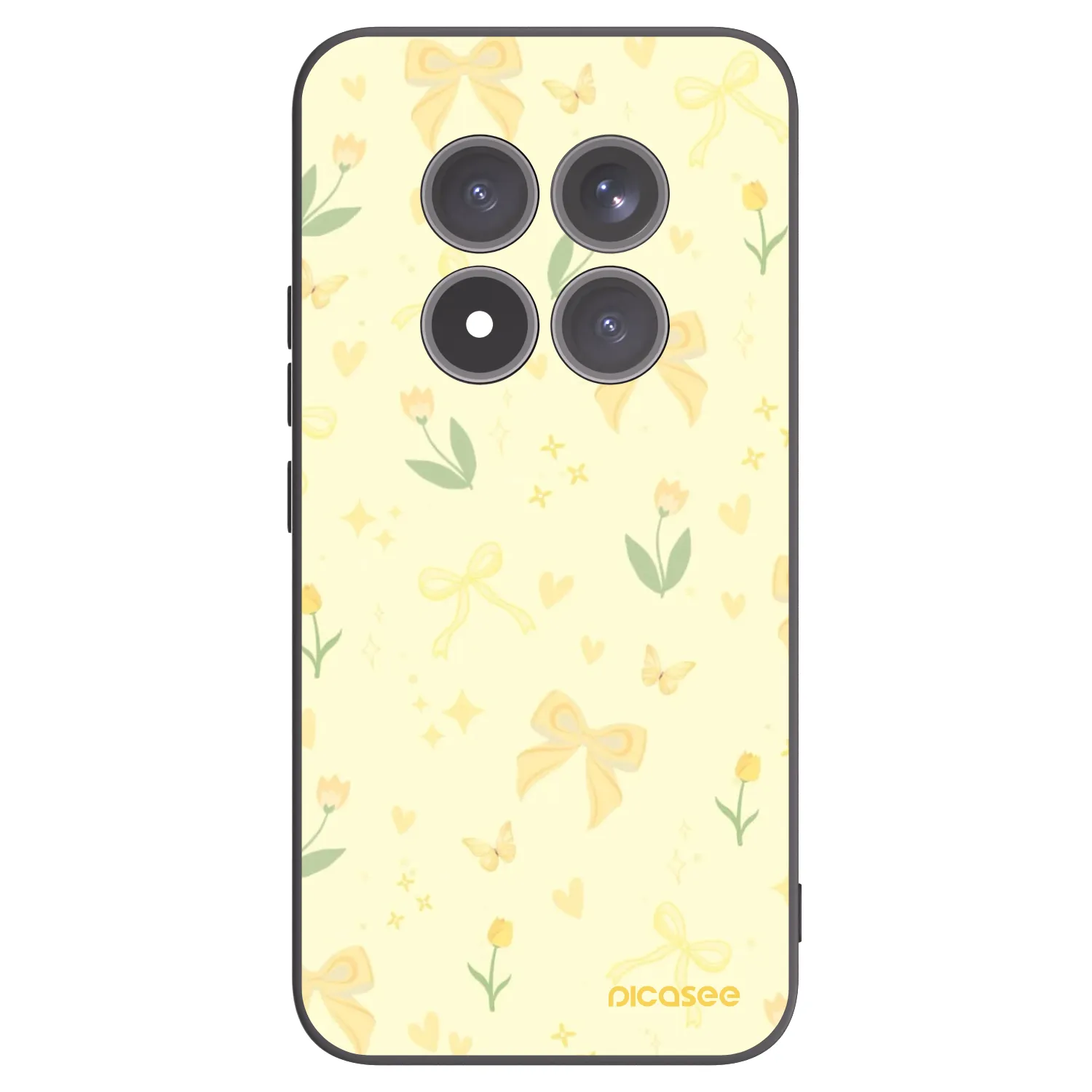 Picasee Μαύρη θήκη σιλικόνης για Xiaomi Redmi Note 15 Pro+ - Honey Blossom