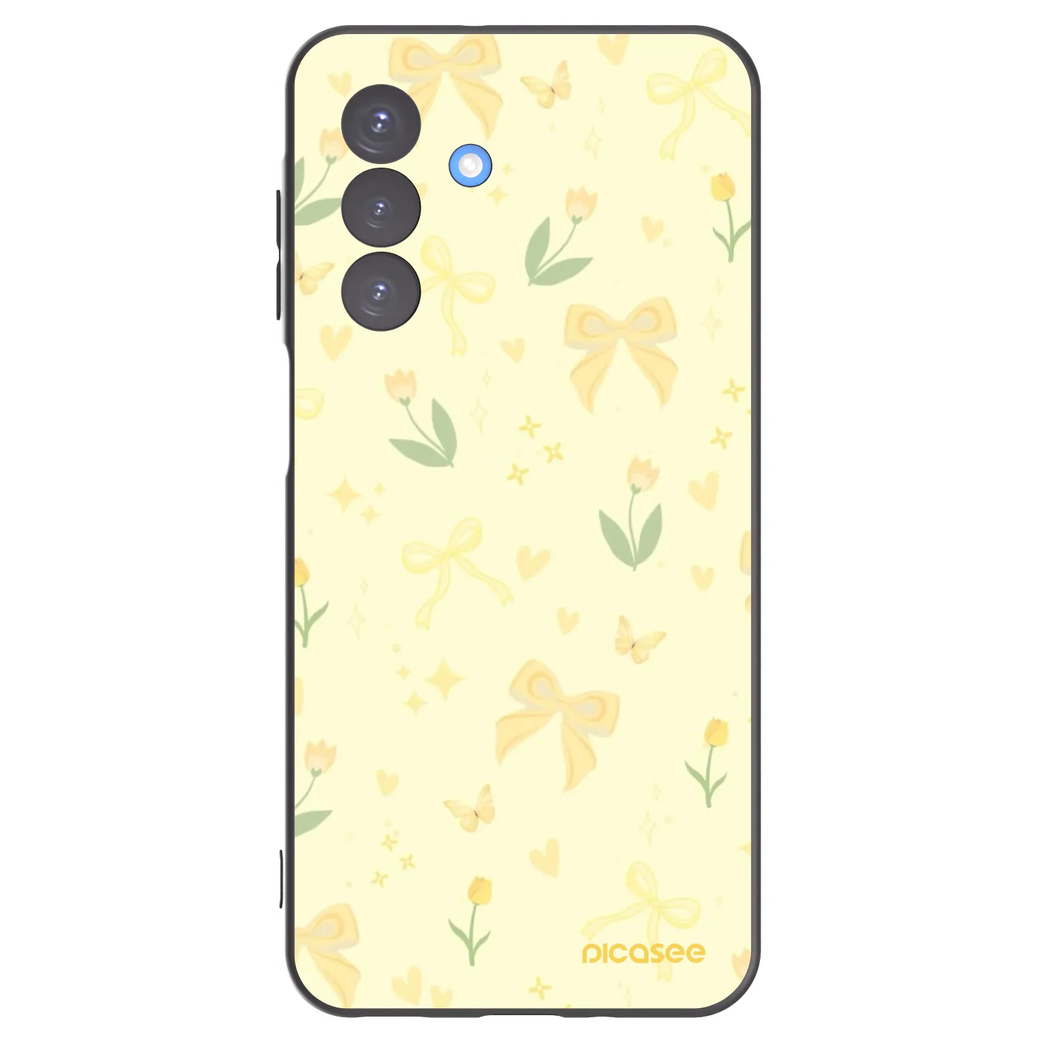 Picasee Μαύρη θήκη σιλικόνης για Samsung Galaxy A17 5G - Honey Blossom
