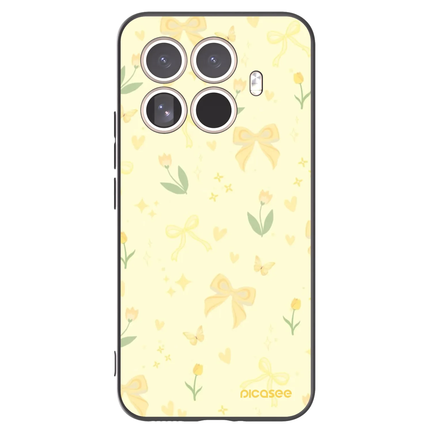 Picasee Μαύρη θήκη σιλικόνης για Xiaomi 15T Pro - Honey Blossom