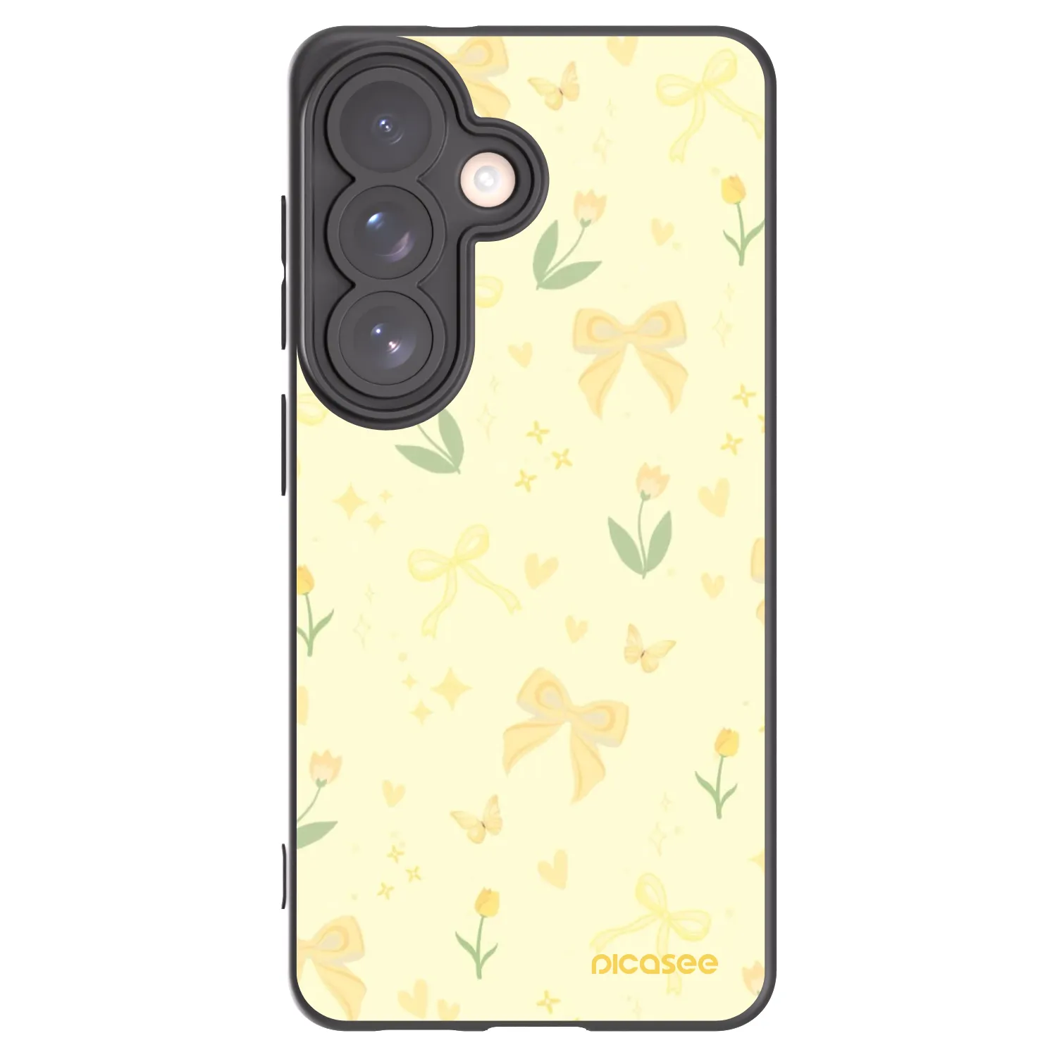 Picasee Μαύρη θήκη σιλικόνης για Samsung Galaxy S26 - Honey Blossom