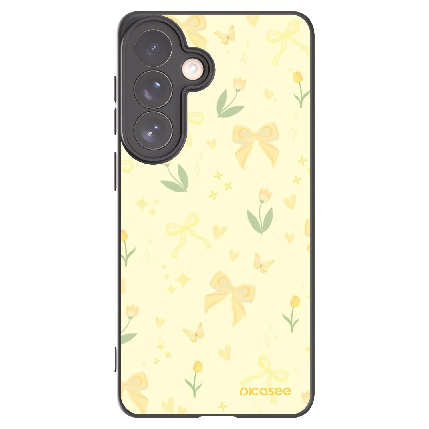 Picasee Μαύρη θήκη σιλικόνης για Samsung Galaxy S26+ - Honey Blossom