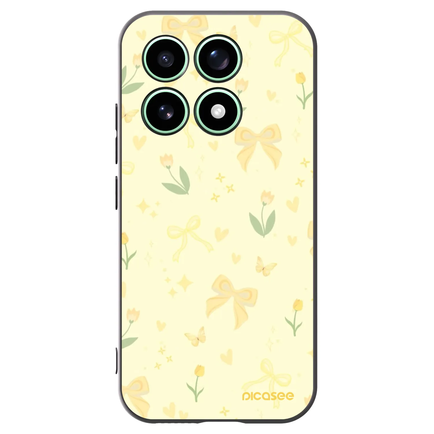 Picasee Μαύρη θήκη σιλικόνης για Xiaomi 17 - Honey Blossom