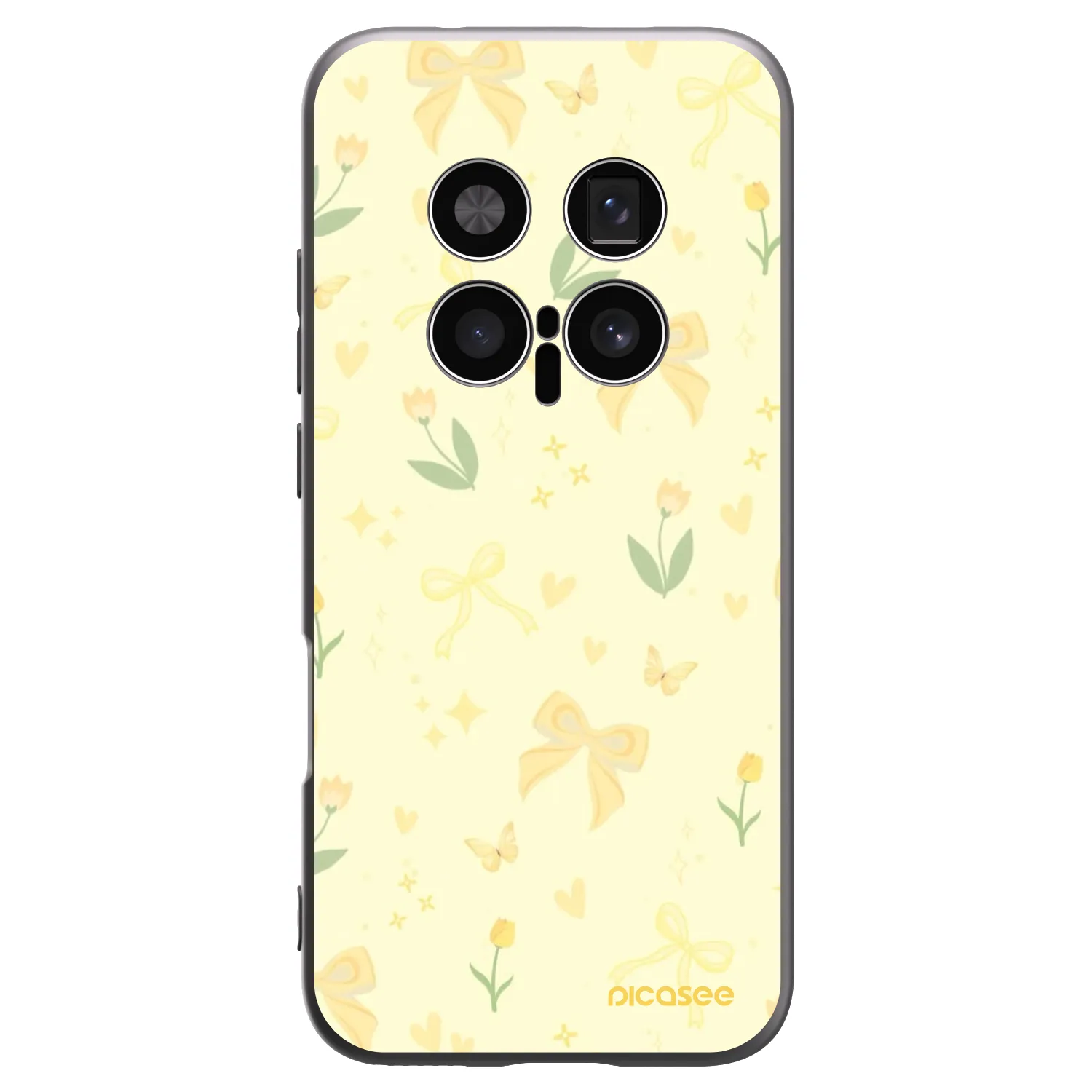 Picasee Μαύρη θήκη σιλικόνης για Honor Magic8 Pro 5G - Honey Blossom