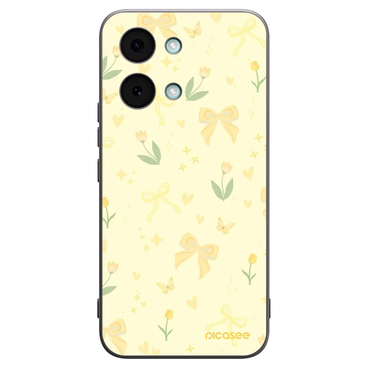 Picasee Μαύρη θήκη σιλικόνης για Xiaomi Poco X8 Pro Max - Honey Blossom