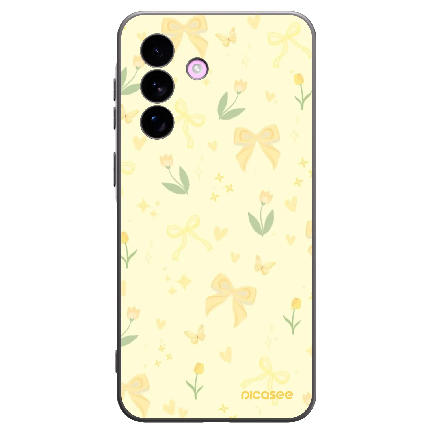 Picasee Μαύρη θήκη σιλικόνης για Samsung Galaxy A57 5G - Honey Blossom