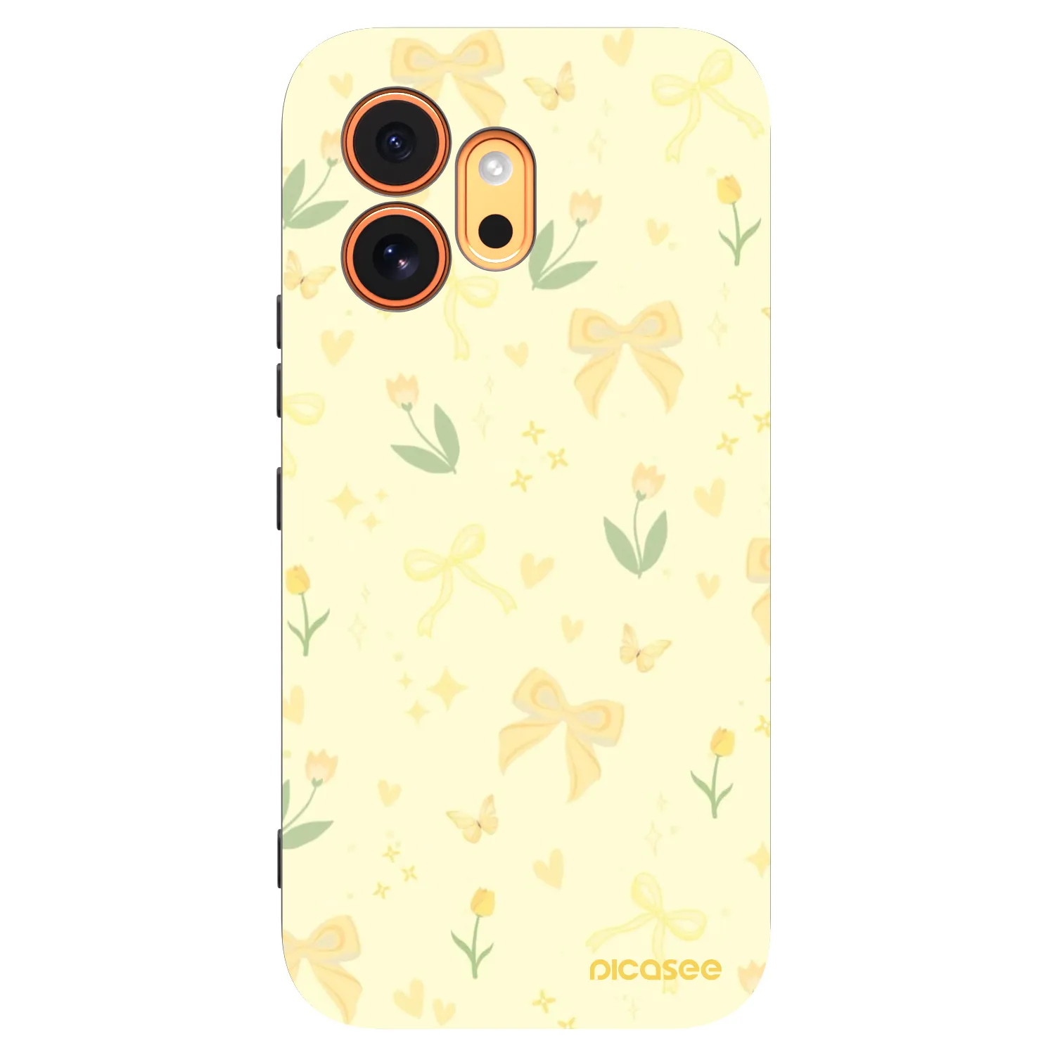 Picasee Μαύρη θήκη σιλικόνης για Honor 600 - Honey Blossom