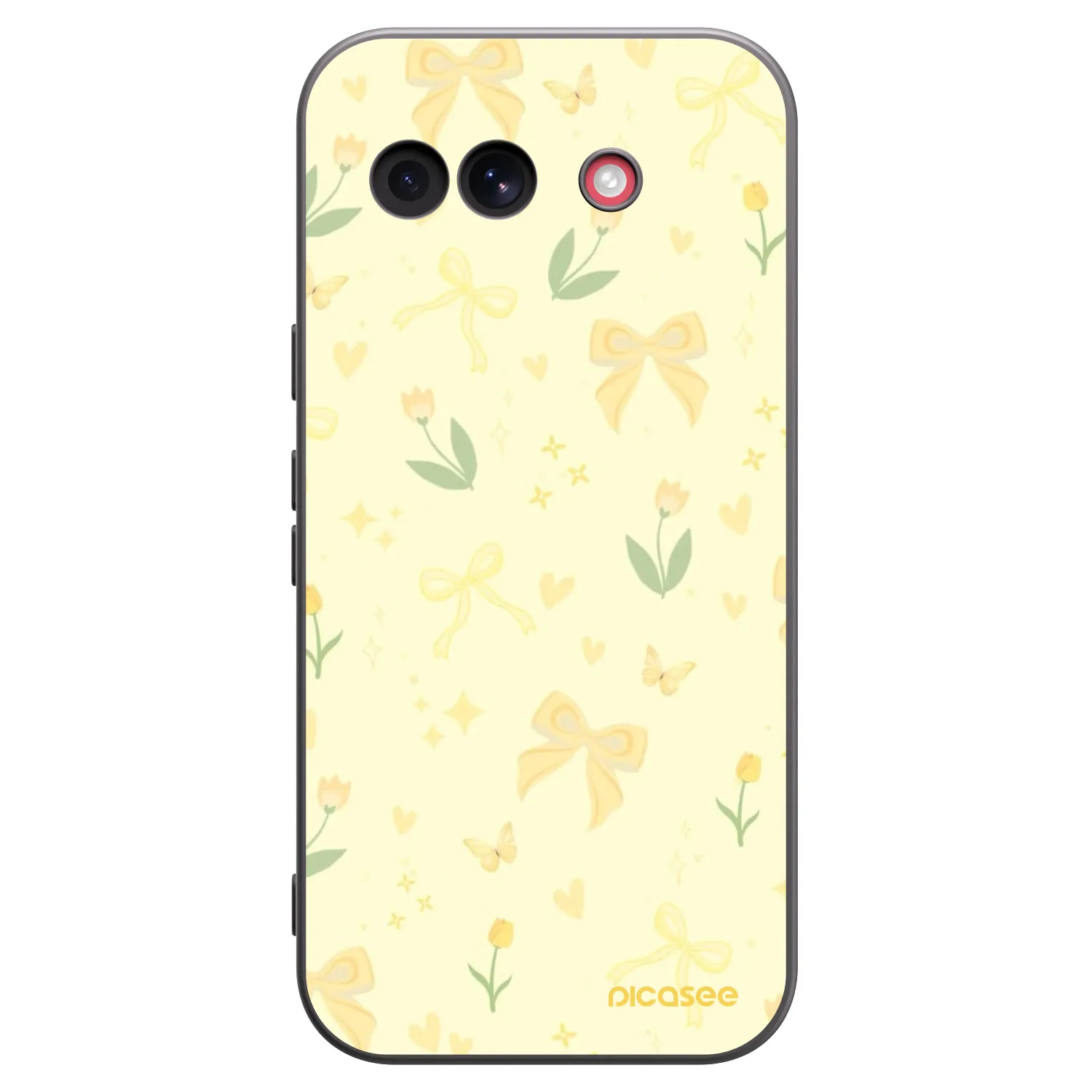 Picasee Μαύρη θήκη σιλικόνης για Google Pixel 10a - Honey Blossom