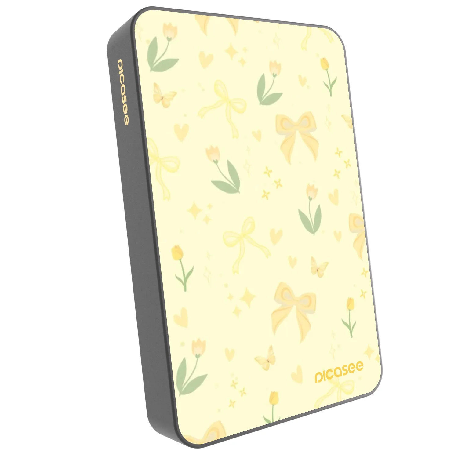 Picasee Powerbank με MagSafe 10 000 mAh Γκρί - Honey Blossom