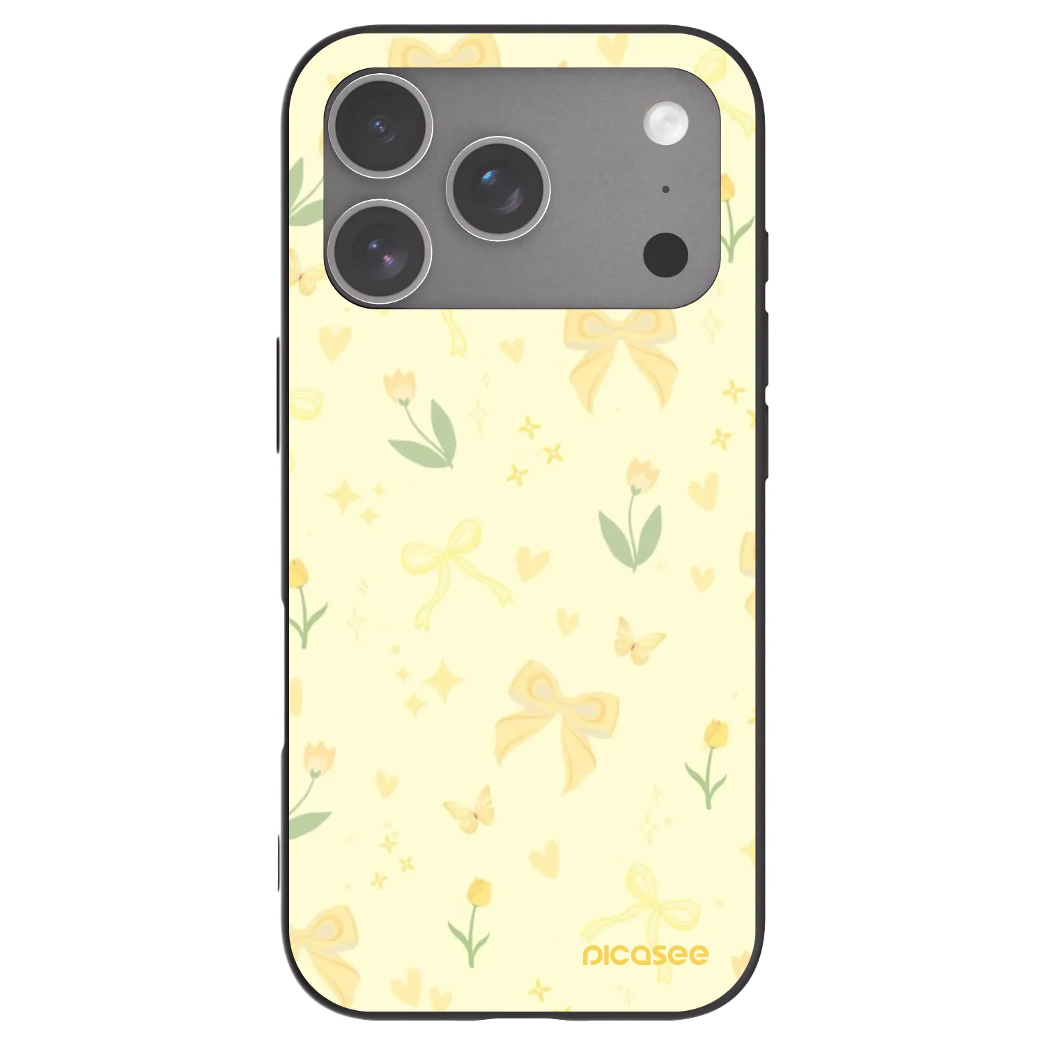 Picasee Μαύρη θήκη σιλικόνης για Apple iPhone 18 Pro - Honey Blossom