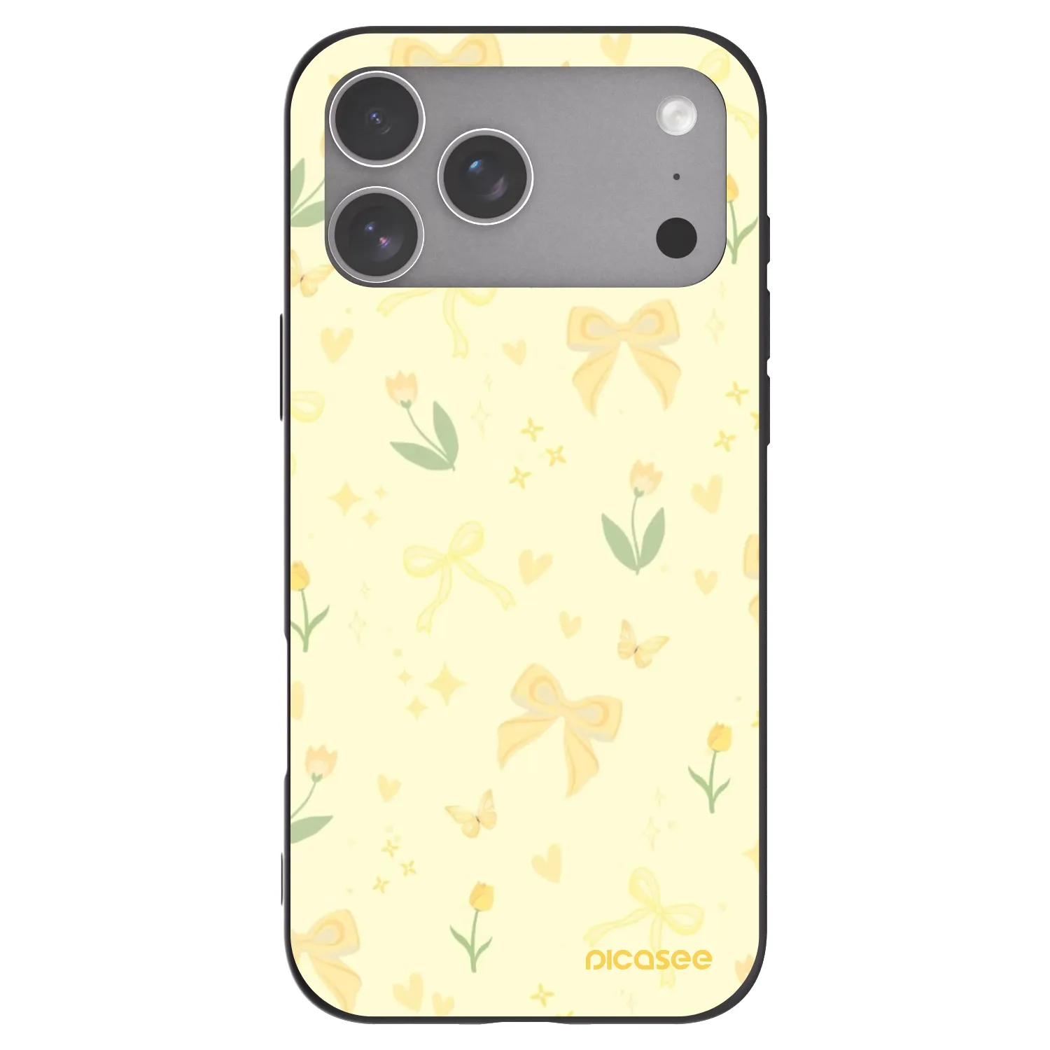 Picasee Μαύρη θήκη σιλικόνης για Apple iPhone 18 Pro Max - Honey Blossom