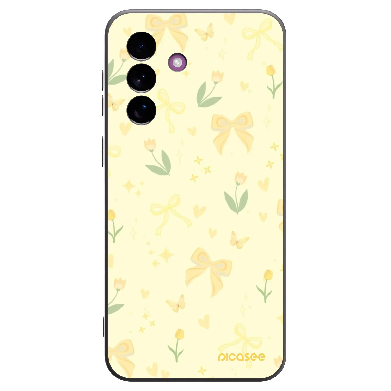 Picasee Μαύρη θήκη σιλικόνης για Samsung Galaxy A37 - Honey Blossom