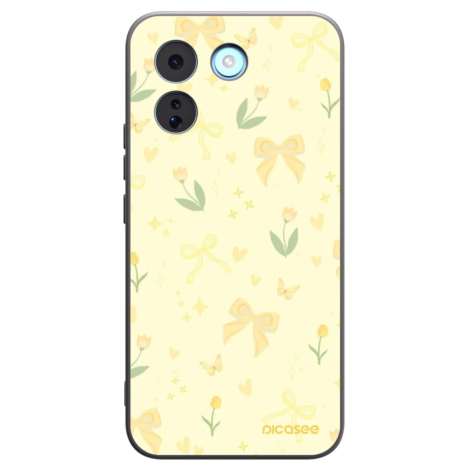 Picasee Μαύρη θήκη σιλικόνης για Xiaomi Redmi Note 17 Pro MAX 5G - Honey Blossom