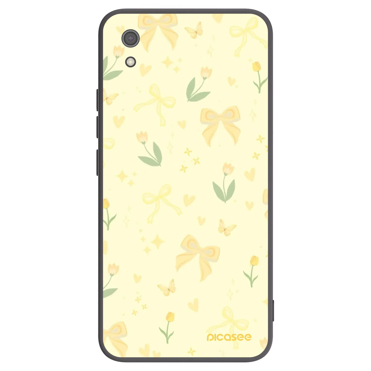 Picasee Μαύρη θήκη σιλικόνης για Xiaomi Redmi 7A - Honey Blossom