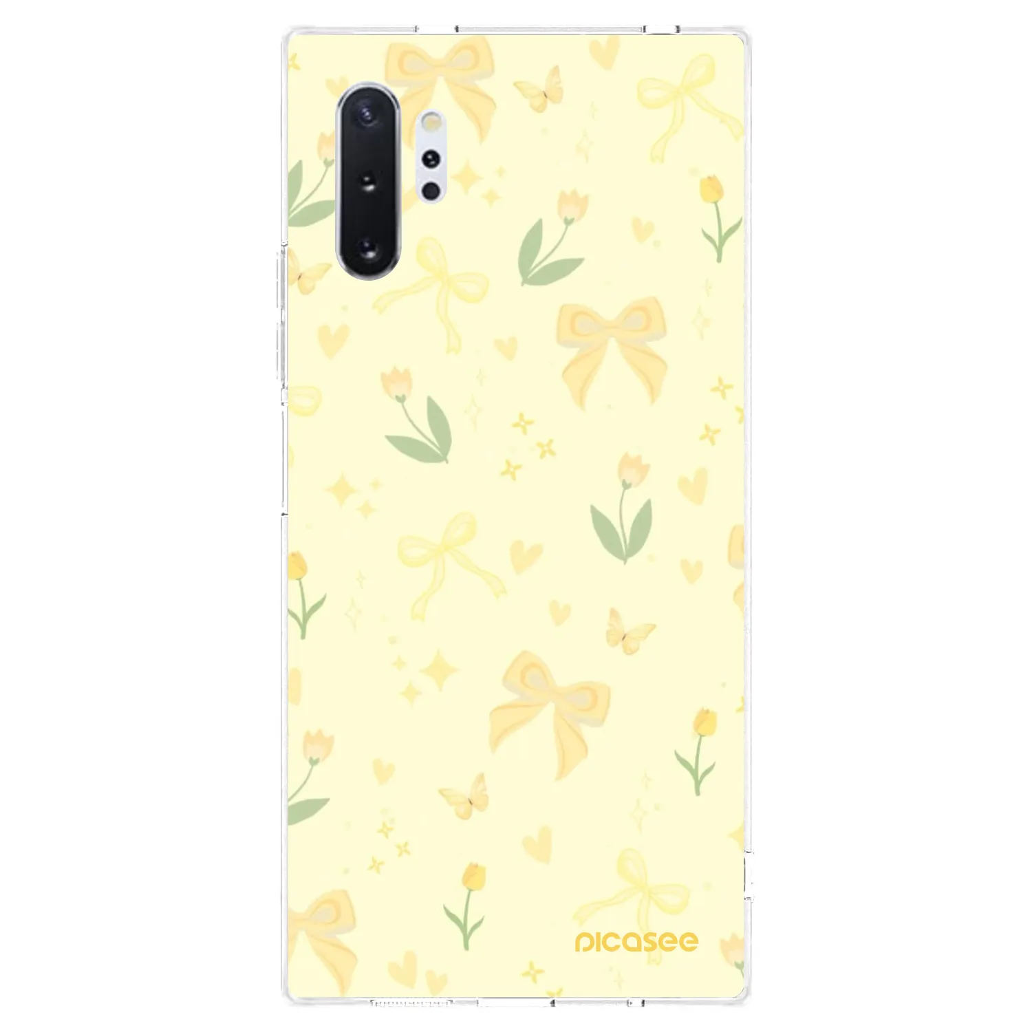 Picasee διαφανής θήκη σιλικόνης Samsung Galaxy Note 10+ N975F - Honey Blossom
