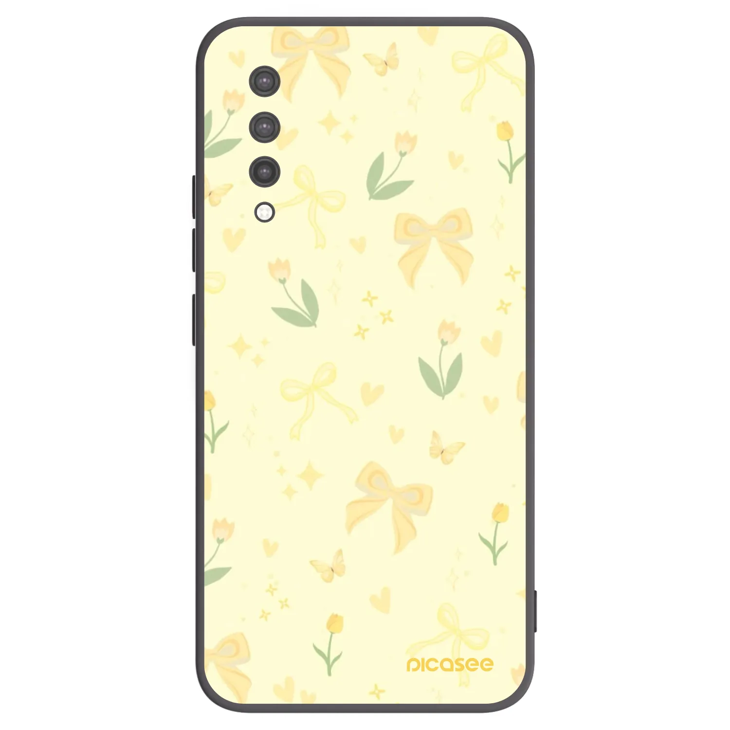 Picasee Μαύρη θήκη σιλικόνης για Xiaomi Mi 9 Lite - Honey Blossom