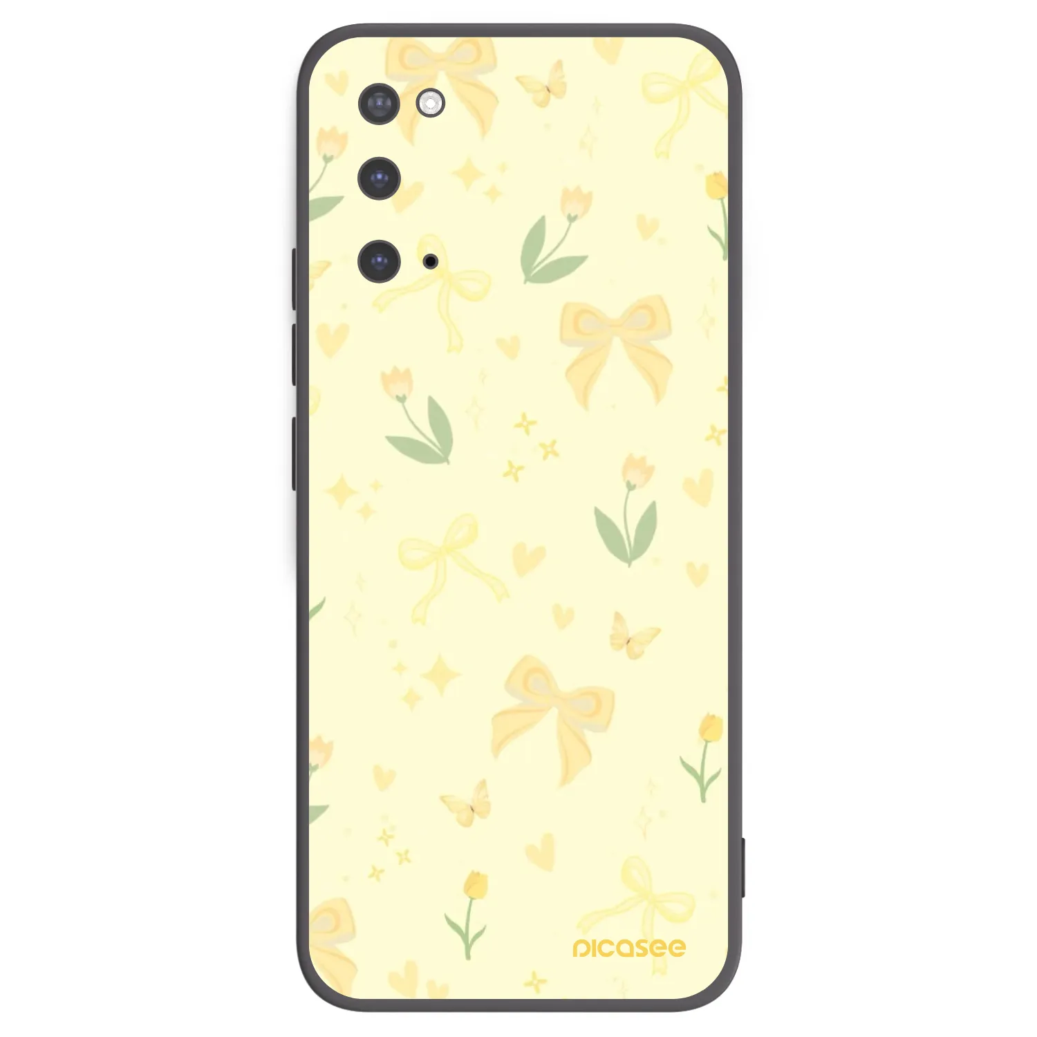 Picasee Μαύρη θήκη σιλικόνης για Samsung Galaxy S20 G980F - Honey Blossom