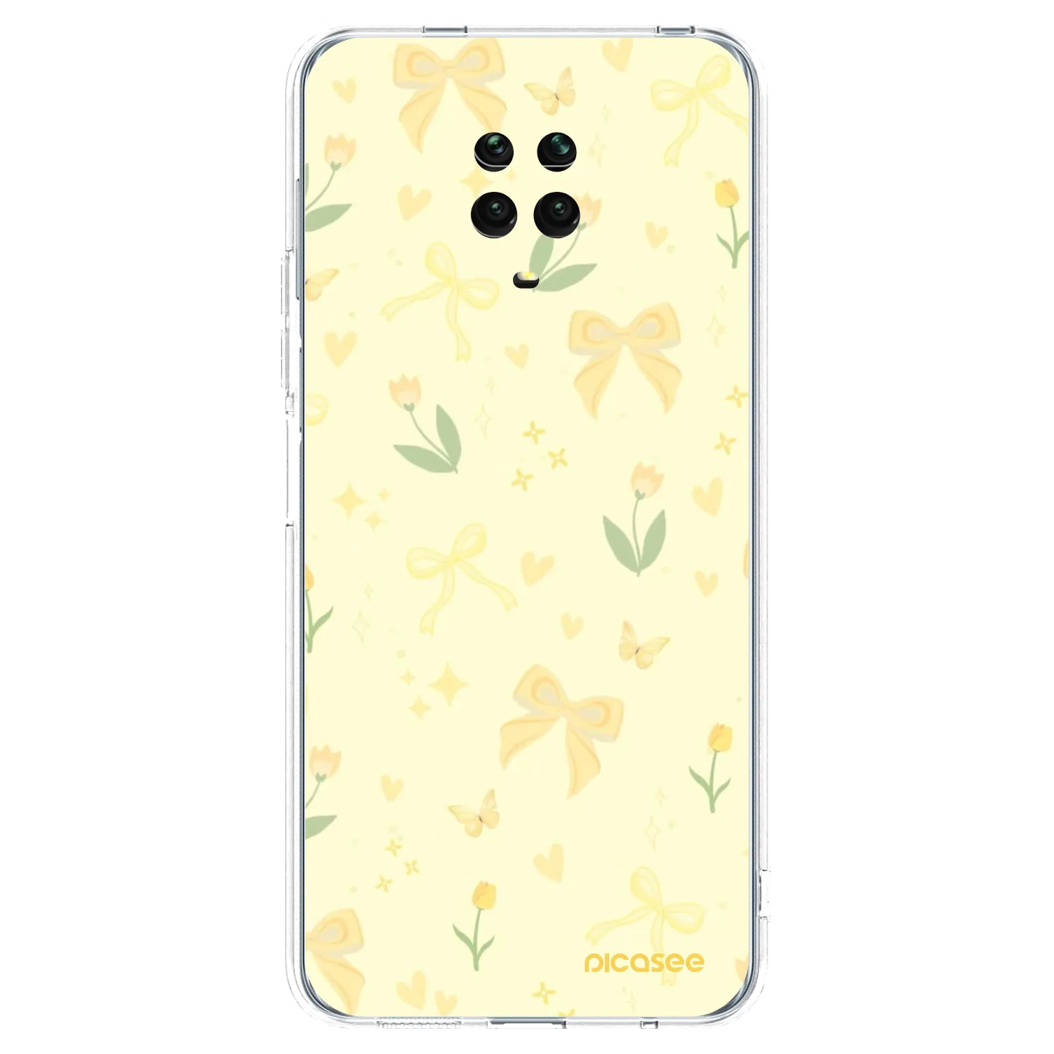 Picasee διαφανής θήκη σιλικόνης Xiaomi Redmi Note 9 Pro - Honey Blossom