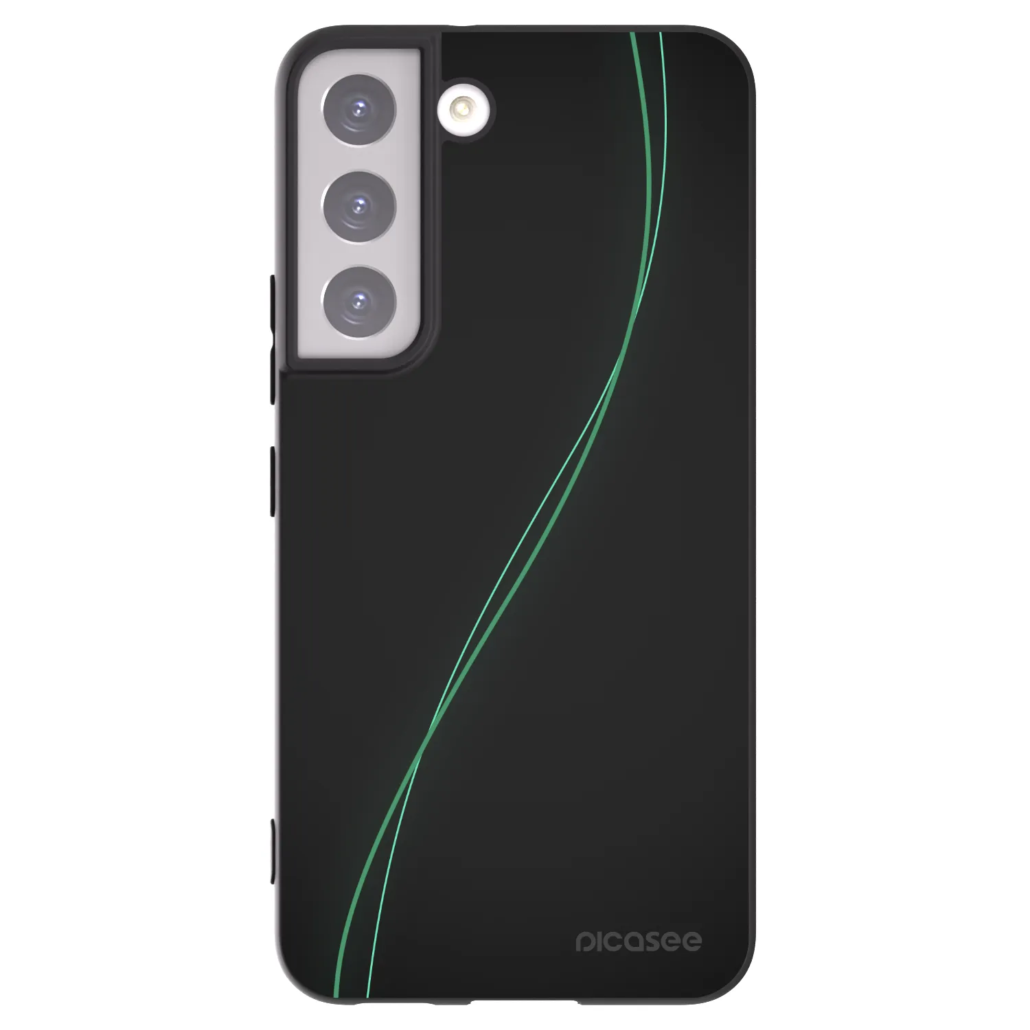 Picasee Μαύρη θήκη σιλικόνης για Samsung Galaxy S22 5G - Be Different