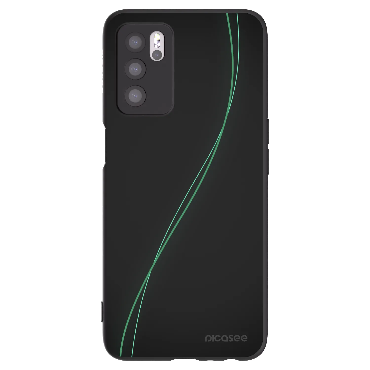 Picasee Μαύρη θήκη σιλικόνης για OPPO A16s - Be Different