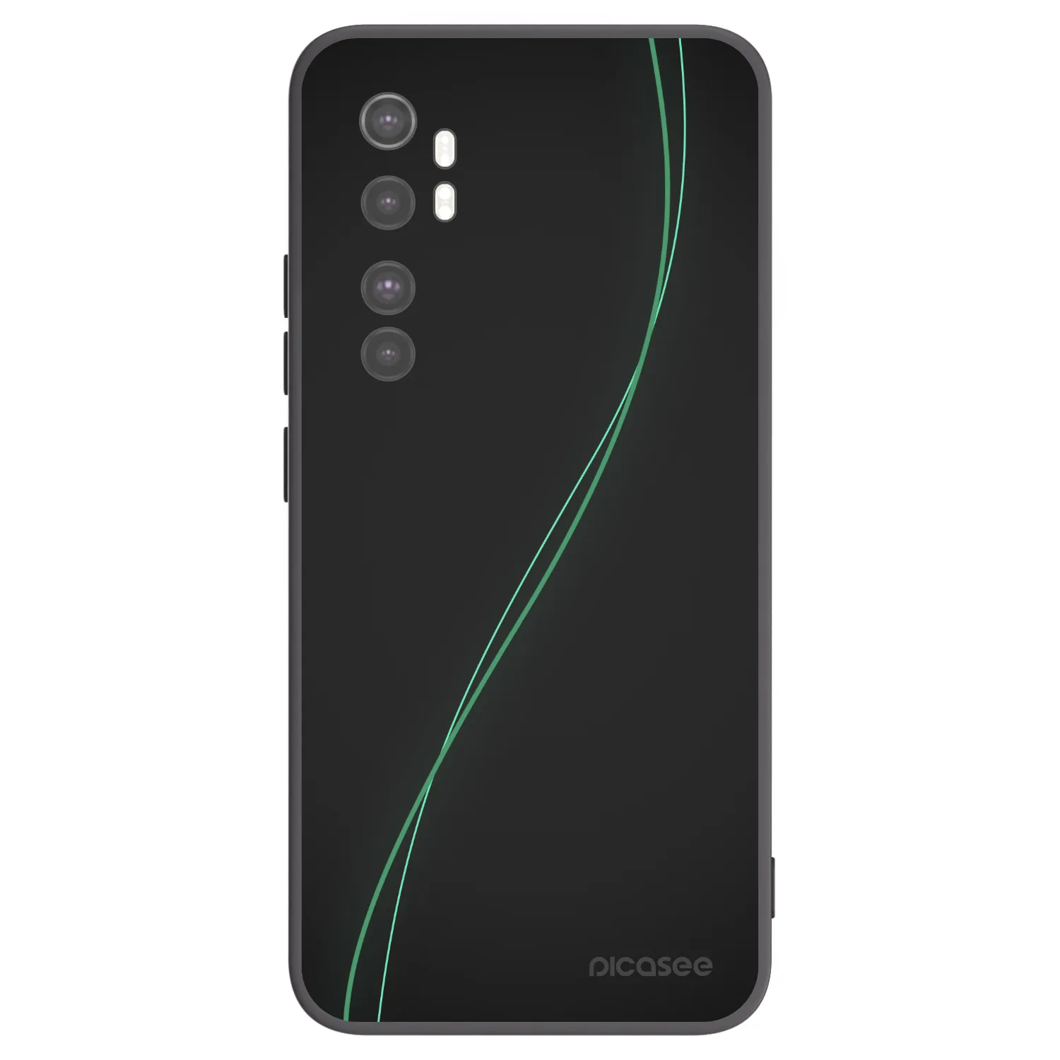 Picasee Μαύρη θήκη σιλικόνης για Xiaomi Mi Note 10 Lite - Be Different