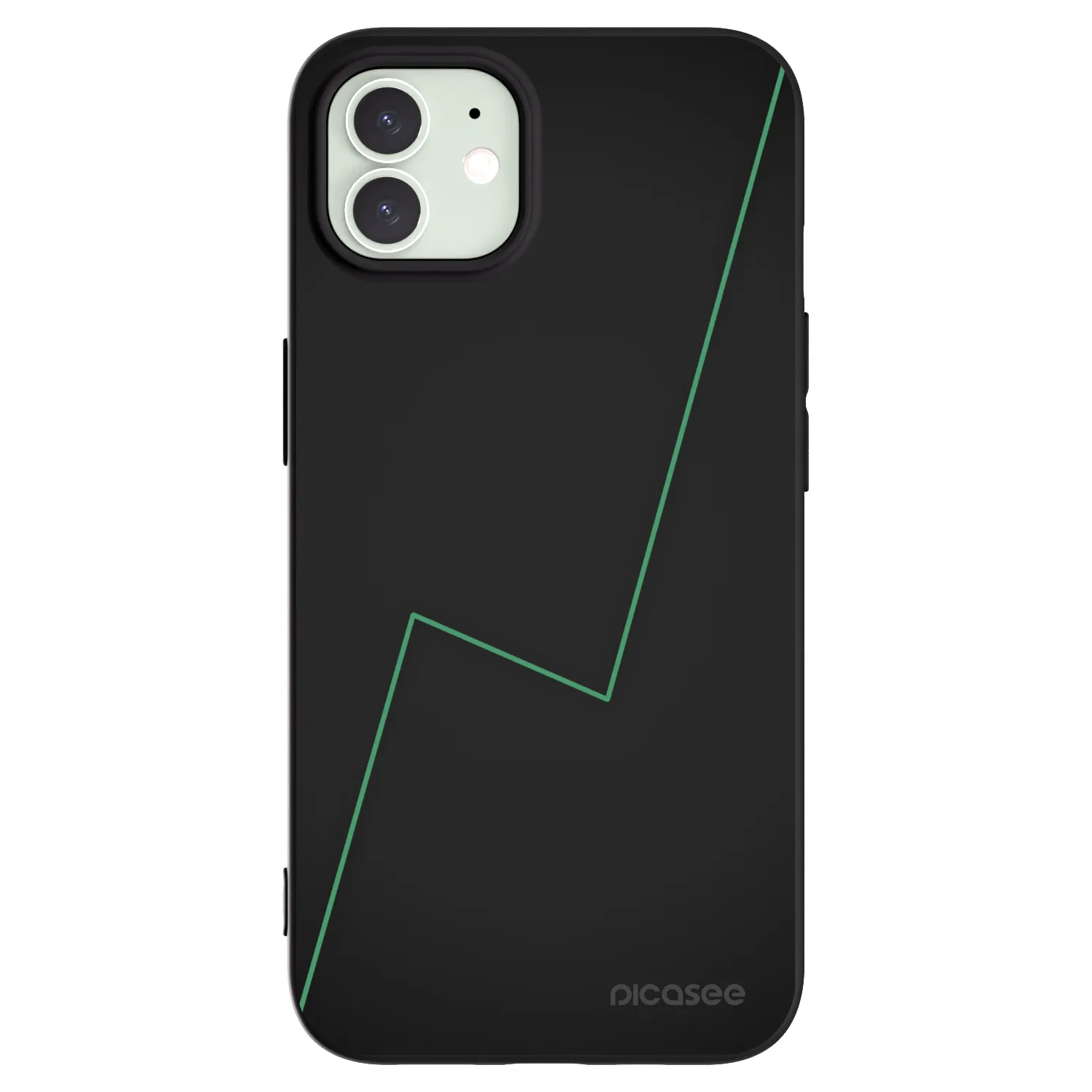 Picasee Μαύρη θήκη σιλικόνης για Apple iPhone 12 - Consistency