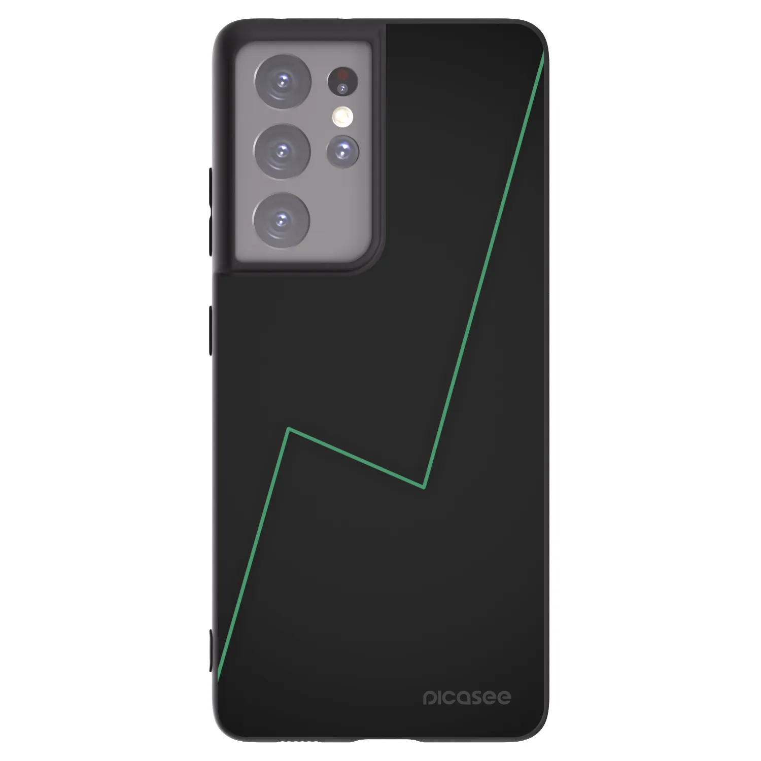 Picasee Μαύρη θήκη σιλικόνης για Samsung Galaxy S21 Ultra 5G G998B - Consistency
