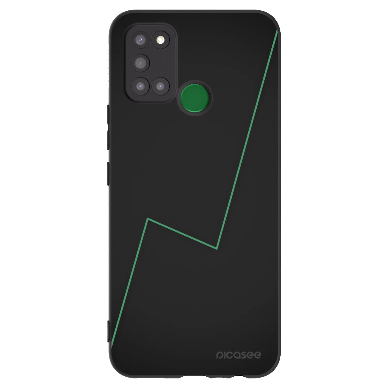 Picasee Μαύρη θήκη σιλικόνης για Realme 7i - Consistency