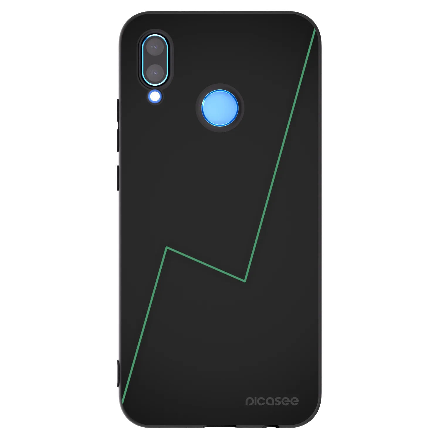 Picasee Μαύρη θήκη σιλικόνης για Huawei P20 Lite - Consistency