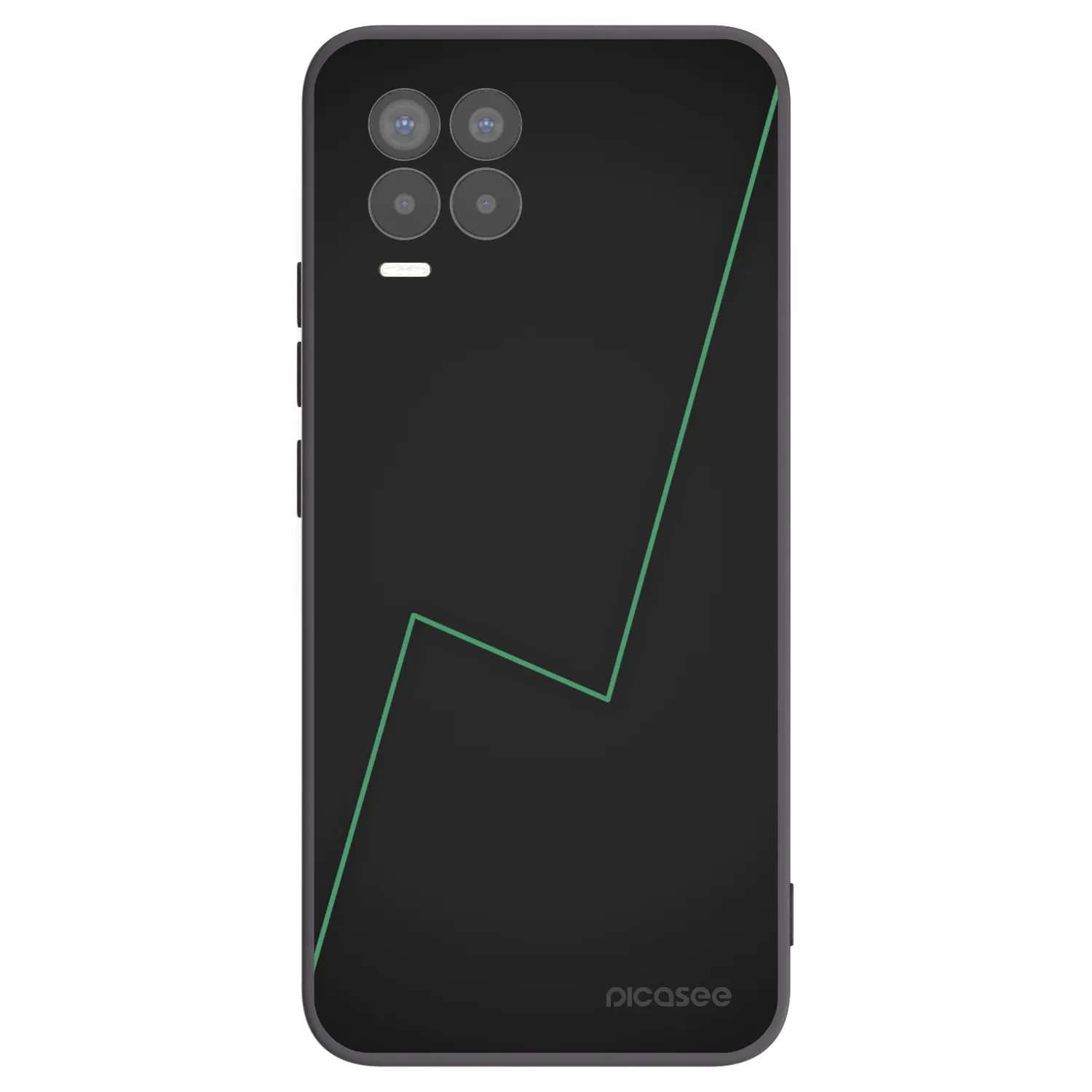 Picasee Μαύρη θήκη σιλικόνης για Realme 8 Pro - Consistency