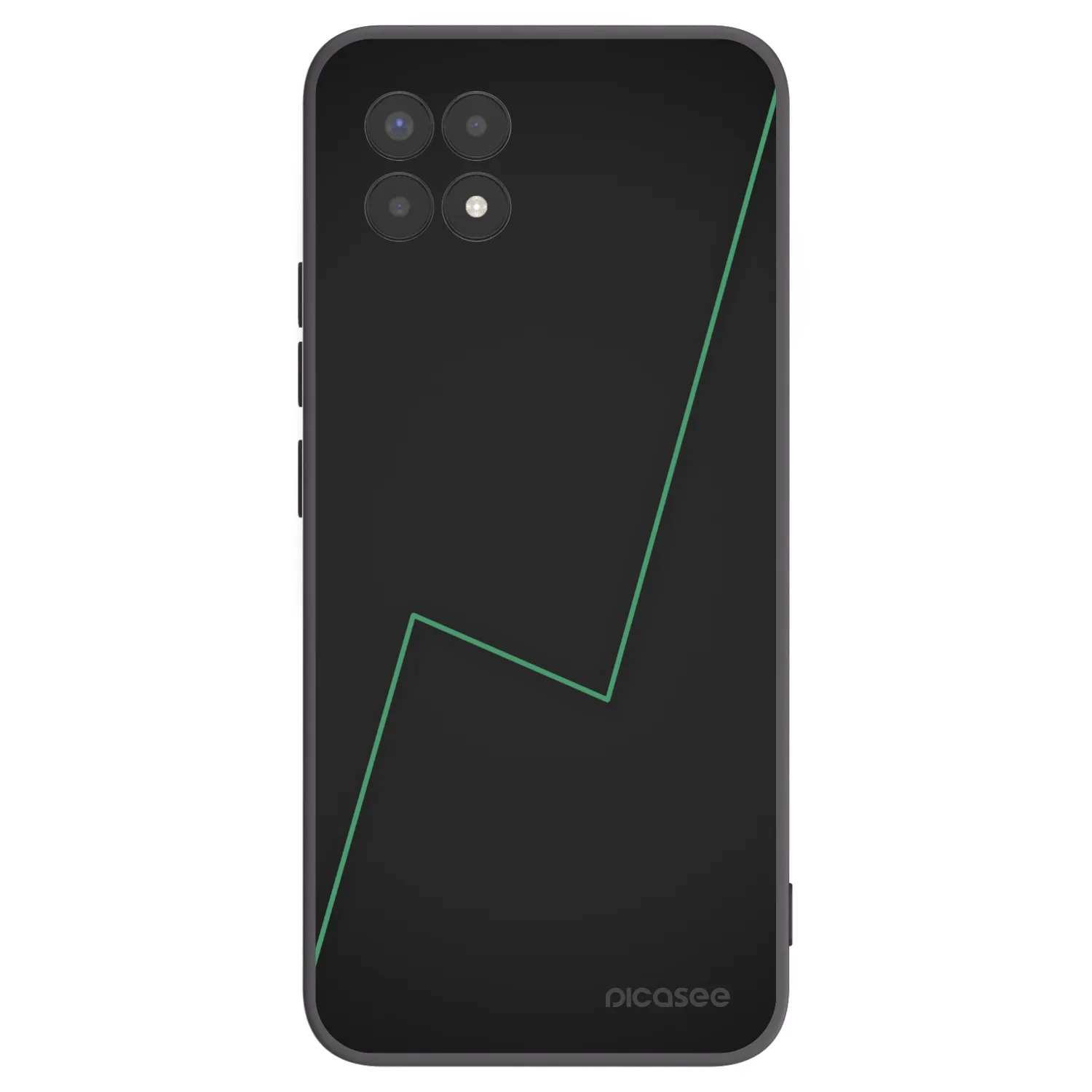 Picasee Μαύρη θήκη σιλικόνης για Realme 8i - Consistency