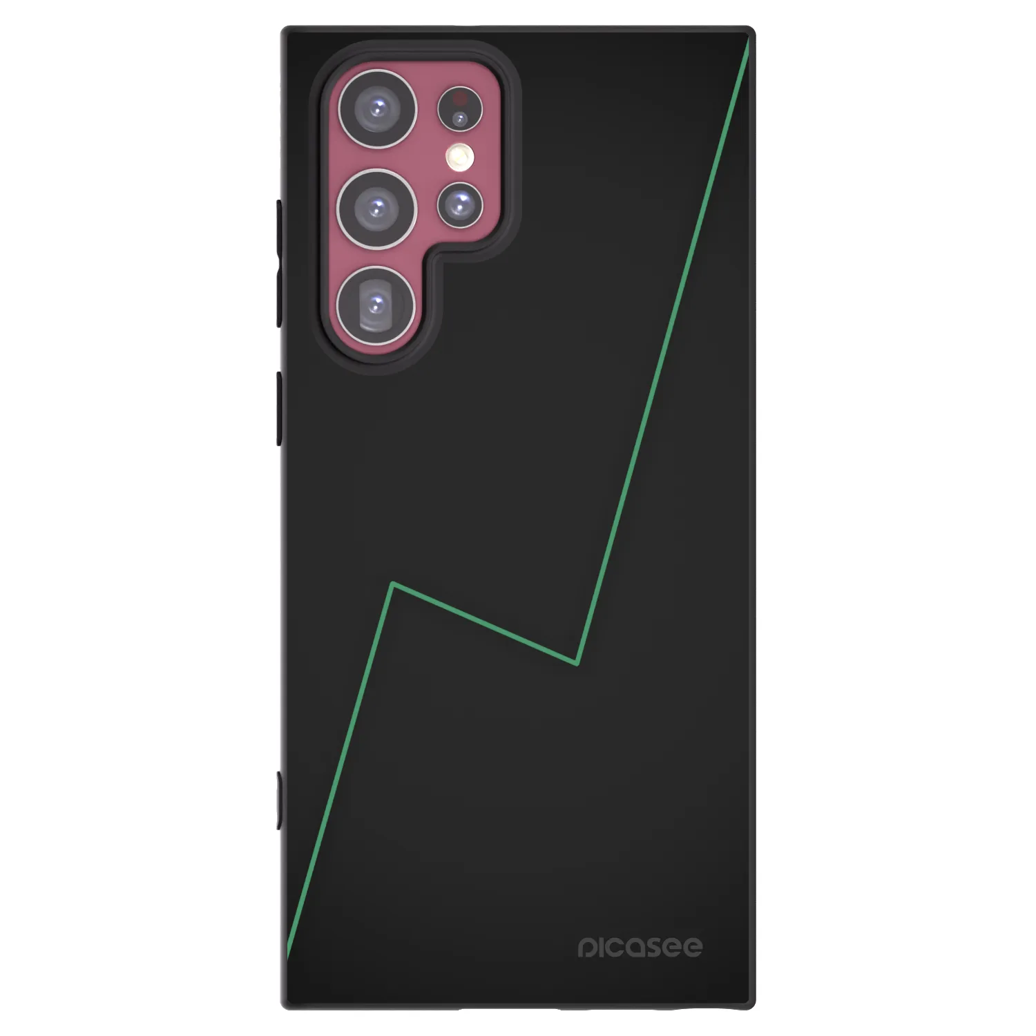 Picasee Μαύρη θήκη σιλικόνης για Samsung Galaxy S22 Ultra 5G - Consistency