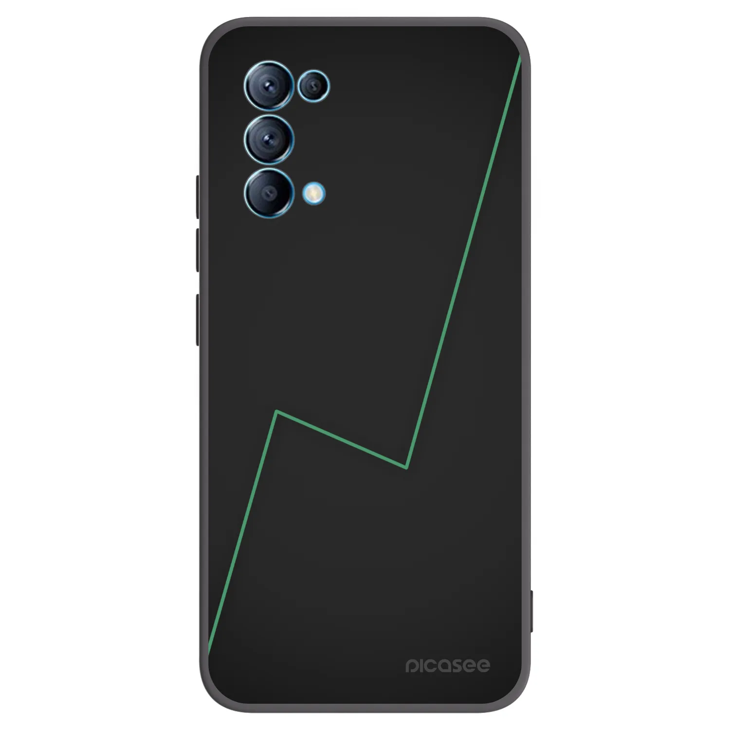 Picasee Μαύρη θήκη σιλικόνης για OPPO A16s - Consistency