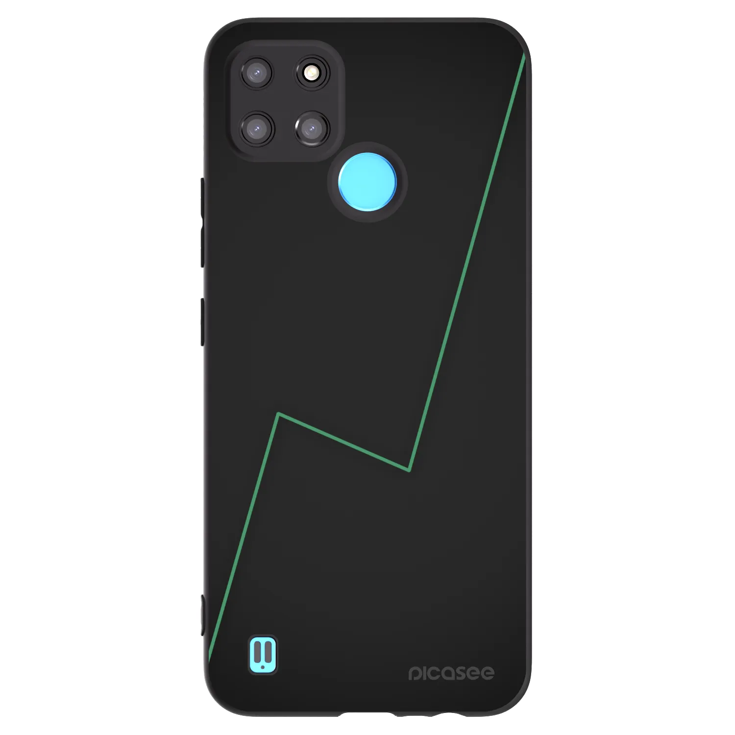 Picasee Μαύρη θήκη σιλικόνης για Realme C21Y - Consistency