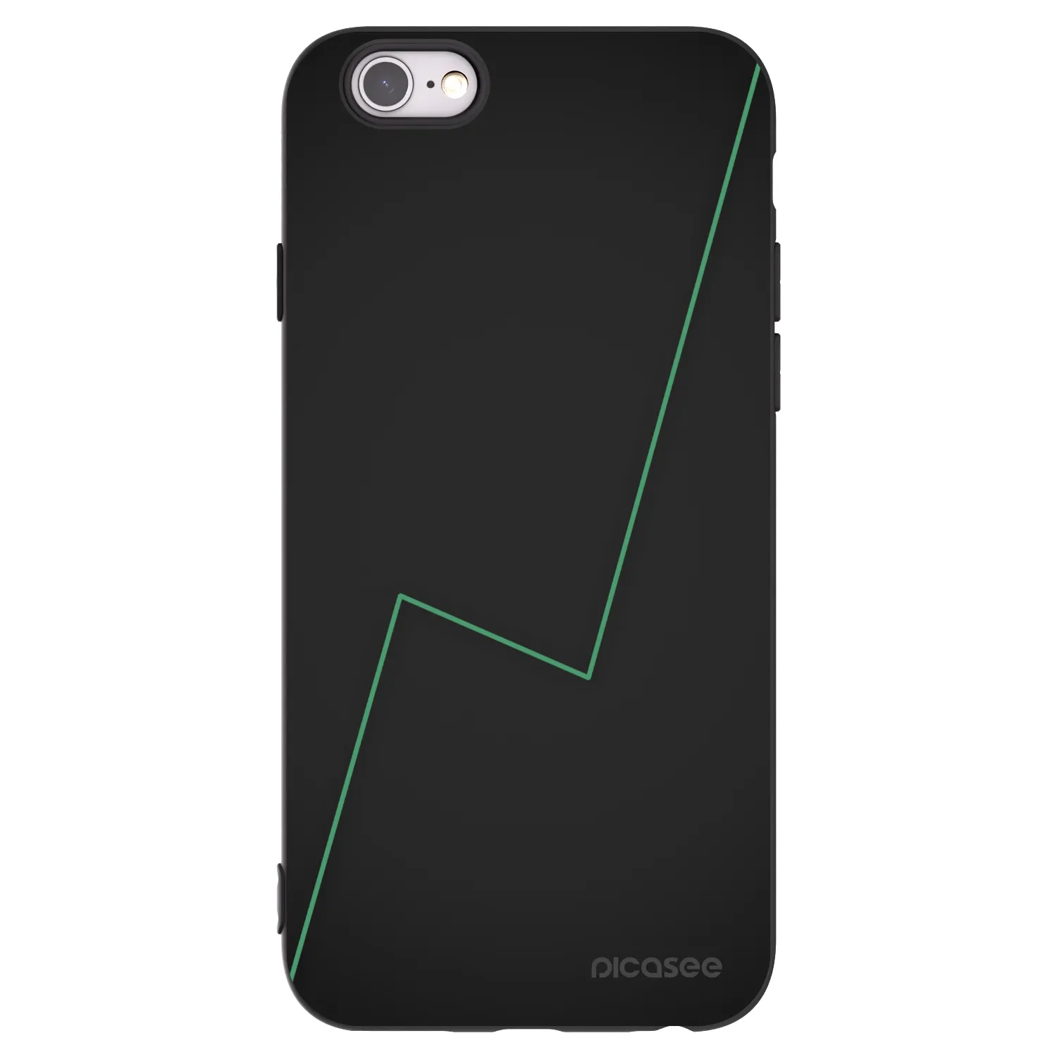 Picasee Μαύρη θήκη σιλικόνης για Apple iPhone 6/6S - Consistency