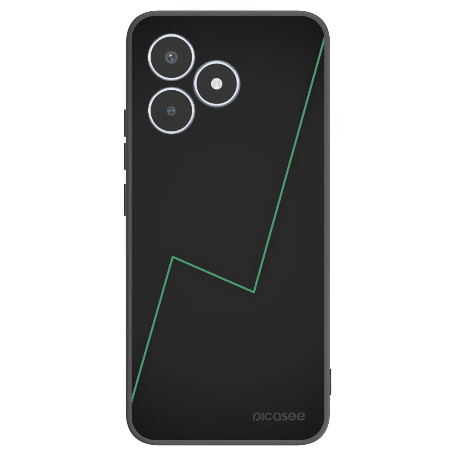 Picasee Μαύρη θήκη σιλικόνης για Realme C53 - Consistency