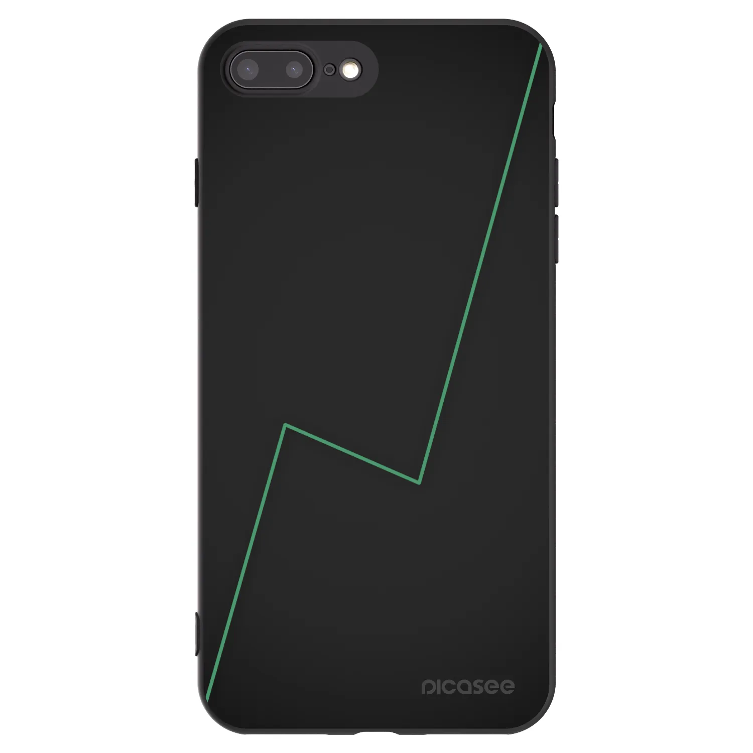 Picasee Μαύρη θήκη σιλικόνης για Apple iPhone 7 Plus - Consistency