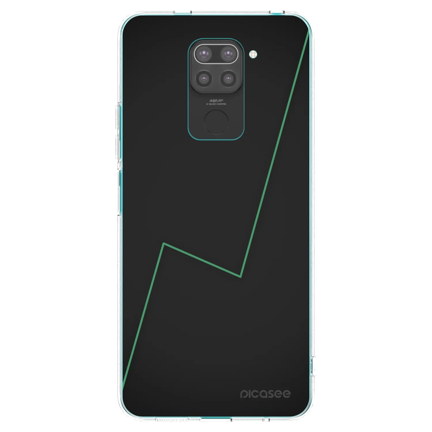 Picasee Μαύρη θήκη σιλικόνης για Xiaomi Redmi Note 9 - Consistency